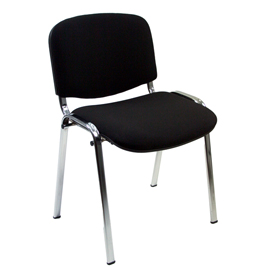 Sedia attesa dado no flame nero/cromato senza braccioli d5c