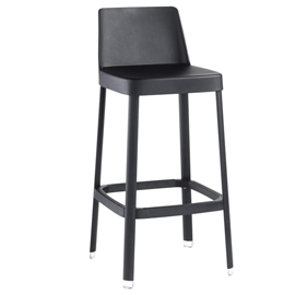 Sgabello tapas tapsa - senza braccioli - nero - unisit