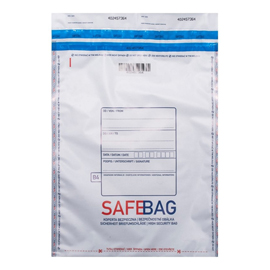 Sacchetti di sicurezza safe bag - per corrieri - c3 - 32,1 x 47 + 4 cm - bianco - bong packaging - conf. 100 pezzi