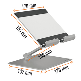 Supporto per tablet visioclip - da parete - durable