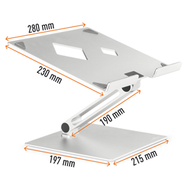 Supporto alza notebook rise - da 10'' a 17'' - durable