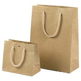 Shopper - 22 x 29 + 10 cm - 160 gr - carta kraft - avana - pnp - conf. 12 pezzi