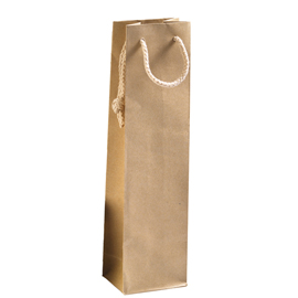 Shopper - 12 x 39 + 9 cm - 160 gr - carta kraft - avana - pnp - conf. 12 pezzi