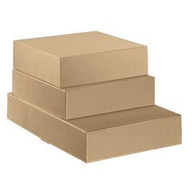 Scatola cantinetta - 2 bottiglie - 34 x 18,5 x 9 cm - cartone onda - avana - scotton