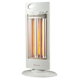 Stufa al carbonio gobi - con oscillazione - 1000 w - 38 x 27 x 71,5 cm - bianco - melchioni