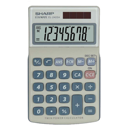 Sharp - calcolatrice tascabile - el240sab bianco/grigio - 8 cifre