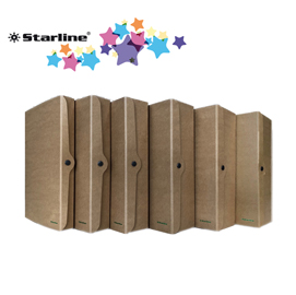 Scatola progetto - dorso 4 cm - 25x35 cm - cartone riciclato fsc - avana -starline