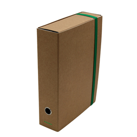 Scatola progetto con elastico - cartone fsc- dorso 8 cm - 25x35 cm - avana - starline