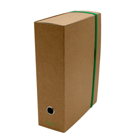 Scatola progetto con elastico - cartone fsc - dorso 10 cm - 25x35 cm - avana - starline