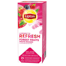 Te' nero frutti di bosco - feel good selection -  in filtro - lipton - conf. 25  pezzi