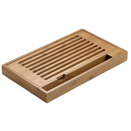 Tagliere antibriciole - 40 x 24 x 4 cm - bamboo - naturale - leone