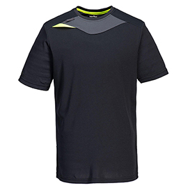 T-shirt dx4 - maniche corte - antibatterica - taglia l - nero - portwest