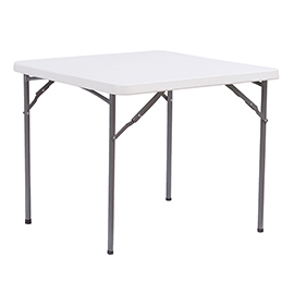 Tavolo quadrato - hdpe - 86 x 86 x 74 cm - bianco - verdelook