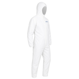 Tuta proiezione chimica cover 56 - taglia l - pe/plp - bianco - reflexx