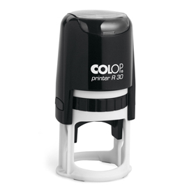 Timbro printer r30 - diametro 30 mm - personalizzabile - 5 righe - autoinchiostrante - colop