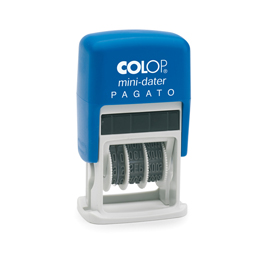 Timbro mini dater s160/l1 datario + pagato - 4 mm - autoinchiostrante - colop®