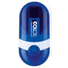 Timbro pocket stamp r40 - diametro 40 mm - 5 righe - autoinchiostrante - blu - colop