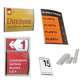 Targa da parete arkos - 21x30 cm - profilo silver - studio t