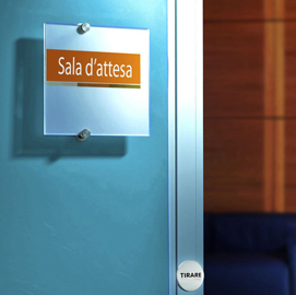 Targa per porte/pareti crystal sign - 21x14,8 cm - durable