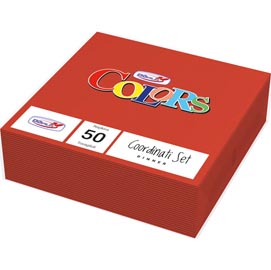 Tovaglioli - 33x33 cm - 2 veli - rosso - dopla - conf. 50 pezzi