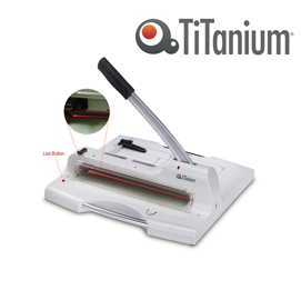 Taglierina a leva alti spessori 3949 - 459x503x508 mm - 360 mm (a4) - capacità taglio 50 fg - con blocca lama - grigio -titanium