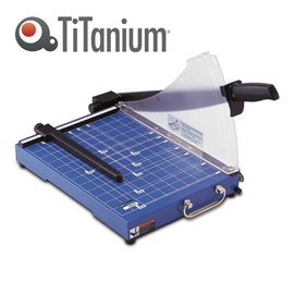 Taglierina a leva 3023 - a4 - 385x405x410 mm - 310 mm (a4) - capacità taglio 20 fg - con blocca lama - blu - titanium