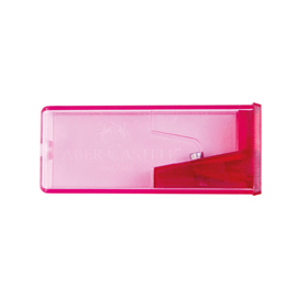 Temperamatite con contenitore - 1 foro - con serbatoio - faber castell - conf. 25 pezzi