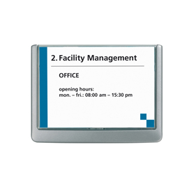 Targa per porte/pareti click sign - 14,9x10,6 cm - durable