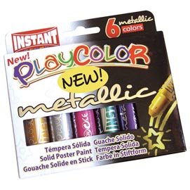 Tempera solida in stick playcolor - 10gr - colori assortiti - instant - astuccio 6 stick metal