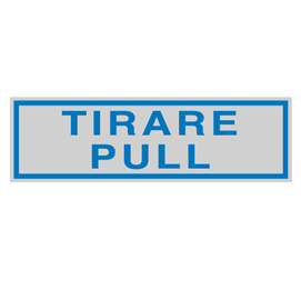 Targhetta adesiva - tirare pull - 165x50 mm - cartelli segnalatori