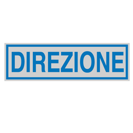 Targhetta adesiva - direzione - 165x50 mm - cartelli segnalatori