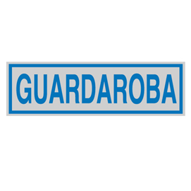 Targhetta adesiva - guardaroba - 165x50 mm - cartelli segnalatori