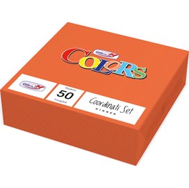 Tovaglioli - 33x33 cm - 2 veli - arancio - dopla - conf. 50 pezzi