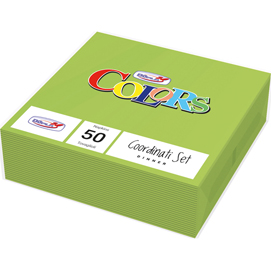 Tovaglioli - 33x33 cm - 2 veli - verde acido - dopla - conf. 50 pezzi