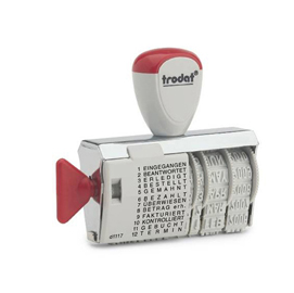 Timbro datario + polinomio 1117 - manuale - 4 mm - trodat®