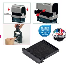 Tampone di ricambio 6/9440 - nero - trodat - conf. 2 pezzi