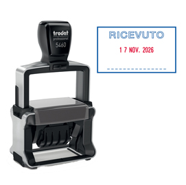 Timbro professional 4.0 5460/l1 datario + ricevuto - 56x33 mm - 4 mm - autoinchiostrante - trodat®