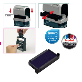 Tampone di ricambio 6/4910 - blu - trodat  - conf. 3 pezzi