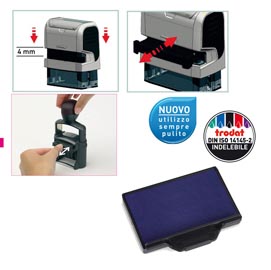 Tampone di ricambio 6/53 - blu - trodat - conf. 3 pezzi