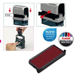 Tampone di ricambio 6/4913 - rosso - trodat - conf. 3 pezzi