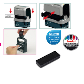 Tampone di ricambio 6/4912 - nero - trodat - conf. 3 pezzi