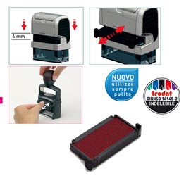 Tampone di ricambio 6/4910 - rosso - trodat - conf. 3 pezzi