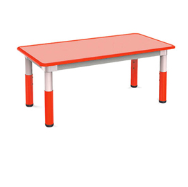 Tavolo telescopico - 120x60x46cm - h 46/58cm - rosso - cwr
