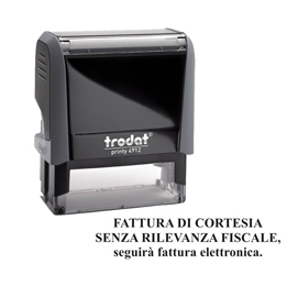 Timbro printy 4912 - fatturazione elettronica - 47x18 mm - trodat