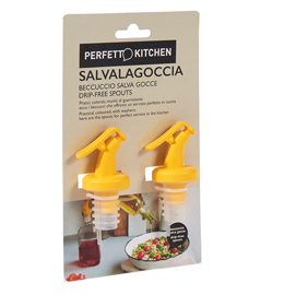 Tappi olio/aceto salvagoccia - perfetto - set 2 pezzi