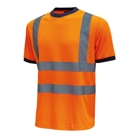 T-shirt alta visibilità mist - taglia xl - arancio fluo - u-power - conf. 3 pezzi