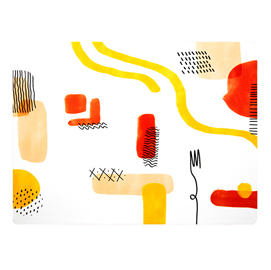 Tovaglietta americana linea spaghetti - 41x31 cm - bianco - stilcasa