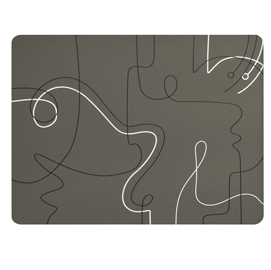 Tovagliette americana linea linee - 41x31 cm - tortora - stilcasa