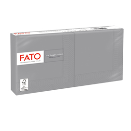 Tovaglioli di carta - 25x25 cm - 2 veli - grigio - fato - conf. 100 pezzi