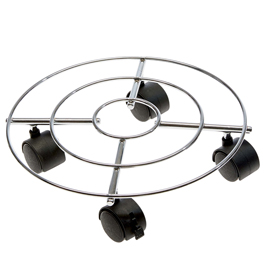 Trolley portavaso in acciaio - Ø 30 cm - verdemax